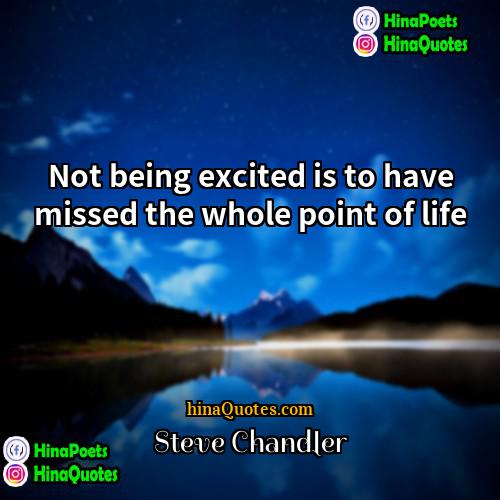Steve Chandler Quotes | Not being excited is to have missed